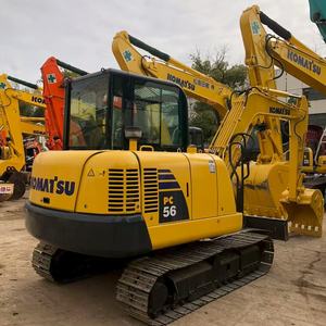 Mini-excavatrice Komatsu PC56-7 d'occasion, 5,6 tonnes, d'origine japonaise, excavatrice sur chenilles d'occasion en bon état, en stock - Product Image 6