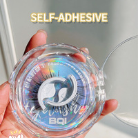 BQI usine vente directe sans colle sensible à la température auto-adhésif faux cils aspect naturel réutilisable Anime cils