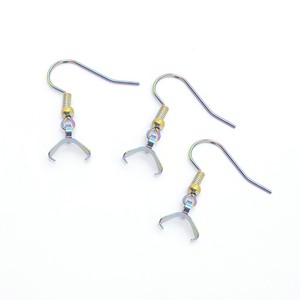 Crochets <span class=keywords><strong>d</strong></span>'<span class=keywords><strong>oreille</strong></span> hypoallergéniques en acier inoxydable <span class=keywords><strong>avec</strong></span> <span class=keywords><strong>fermoir</strong></span> à pendentif pour la fabrication de bijoux DIY - Product Image 2