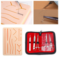 Kit de Suture Chirurgicale pour Sciences Médicales, Ensemble de Coussinets de Suture en Silicone et Outils Chirurgicaux pour Étudiants en Médecine, Kit d'Entraînement à la Suture CE/ISO