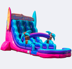 สไลเดอร์น้ำเป่าลมแบบสองเลนสำหรับเล่นกลางแจ้งในฤดูร้อน ดีไซน์ใหม่ เหมาะสำหรับงานปาร์ตี้ - Product Image 1