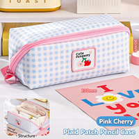 Sac à crayons portable mignon, sac de rangement multifonctionnel pour la papeterie, pour les étudiants, organisation des fournitures scolaires quotidiennes