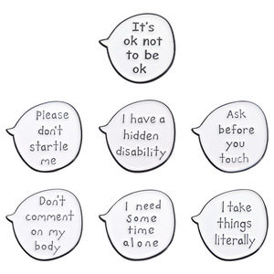 Broches de Esmalte con Frases Divertidas y Positivas Personalizadas, Insignias de Solapa con la Frase 'It's Ok Not Be Ok', Joyería Divertida, Regalo para Amigos, Tema con Logotipo UV - Product Image 3