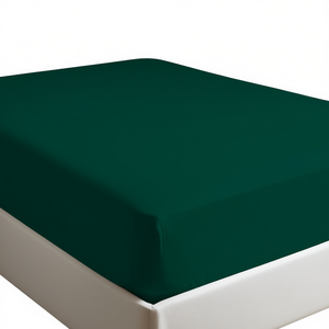 Sábana Ajustable 100% Algodón Verde Oscuro Tamaño Super King 180x200cm - Product Image 3