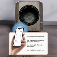 Nouveau produit pour animaux de compagnie Bac à litière autonettoyant Contrôle par application Silence Toilette électrique intelligente pour chat Élimination des odeurs Bac à litière automatique pour chat