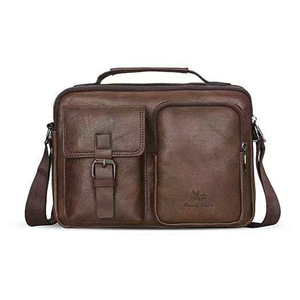New Fashion Design PU Leather Men's Single-Shoulder Crossbody Messenger <b>Bag</b> Large Capacity High-end Casual Waterproof Durable - Product Image 3