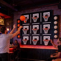 Jeu mural géant interactif Tic Tac Toe en peluche sur le thème du basketball, attraction pour événements de carnaval, divertissement en intérieur, location pour fêtes, marque Songfa