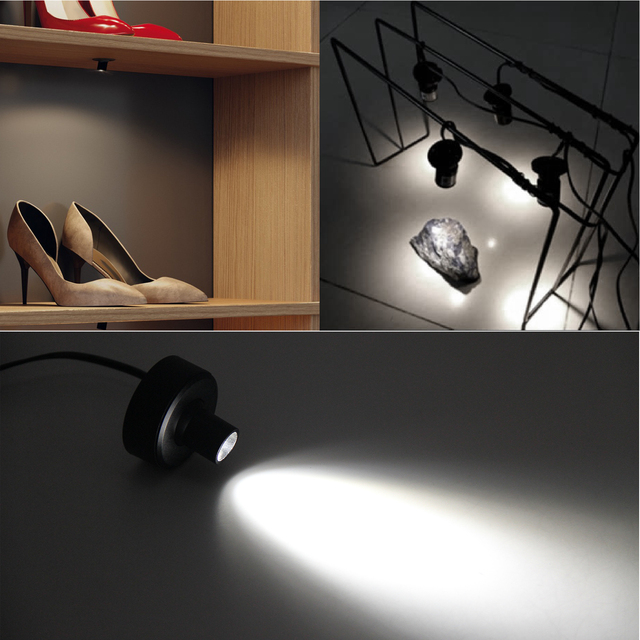 CF03 39x31mm 1W DC12V Direction Adjustable Showcas Light Mini Spot Led Light