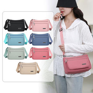 Sac bandoulière Jingpin pour femme, carré horizontal, fermeture éclair, léger, multi-poches, usage quotidien, été 2025 - Product Image 4