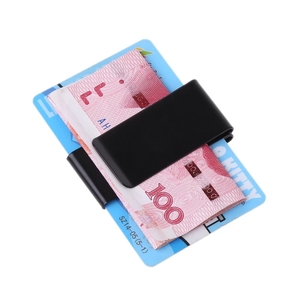 वॉलेट के लिए ब्लैंक ब्राइट पॉलिश्ड स्टर्लिंग सिल्वर प्लेटिंग फिनिश स्टेनलेस स्टील मेटल मनी क्लिप - Product Image 6