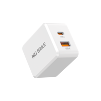 Chargeur rapide universel GaN PD3.1 45W (édition coffret cadeau) Câble de 0,9 m Double port (USB Type-C) Pliable Écologique Téléphone portable