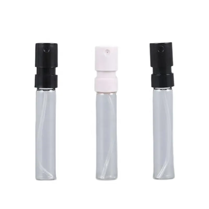 Mini botella de Perfume rellenable, botellas de vidrio vacías de plástico transparente, atomizador, 1ml, 1,5 ml, 2ml, 2,5 ml