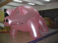 Modèle publicitaire de cochon gonflable en PVC noir Beile pour la décoration d'exposition en plein air