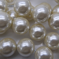 Perles de broderie pour vêtements, perles de 2,5 à 40 mm, blanc ivoire, perles coréennes à haute brillance, vente en gros en vrac pour broderie, garniture perlée à la main