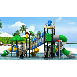 GREENGUARD Toboggan en plastique renforcé de fibre de carbone pour enfants, équipement de terrain de jeu extérieur pour enfants, lieu de villégiature - Product Image 1