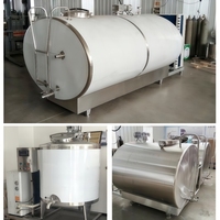 Réservoir de refroidissement automatique en acier inoxydable pour lait, pasteurisateur de lait, réservoir de stockage de lait personnalisé de 1000 à 10000 litres