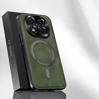 Coque de Téléphone Magnétique Antichoc en Cuir PU pour Redmi Note 14 Pro 12 Xiaomi 15 Ultra Poco X7