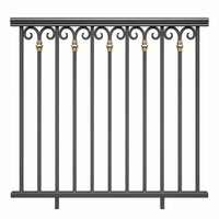 Balustrades modernes en acier galvanisé thermolaqué résistant à la rouille et à l'eau pour la protection de la vie privée, pour balcons et escaliers, idéales pour les zones de jardin et de piscine