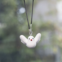 Nouveau Fun paix colombe voiture rétroviseur pendentif voiture suspendu décoration intérieur petite colombe blanche personnalisé pendentif décoration