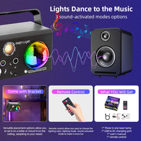 Projecteur LED 3-en-1 avec télécommande, boule disco ABS, lumière de fête, projecteur de motifs pour les fêtes