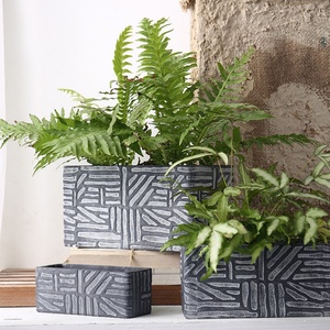 Pot de fleurs suspendu moderne en GRC pour décoration intérieure, grand et petit, pour plantes en bonsaï, en ciment, pour centre commercial - Product Image 5