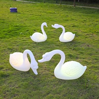 Éclairage d'ambiance de Noël pour jardins, pelouses et animaux simulés, lumière de cygne solaire à LED étanche pour l'extérieur