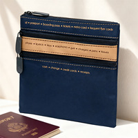 Porte-passeport familial en gros avec plusieurs compartiments zippés pour passeports, cartes de crédit, argent liquide – Cadeau de Noël idéal pour les voyages