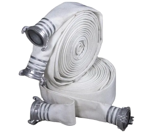 Manguera contra incendios de salida de fábrica 15-30m PVC lay Flat Canvas Rubber Fire Hose precio