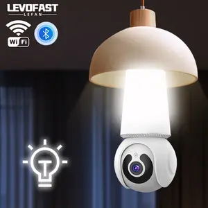 Levofast Bóng Đèn Mới 350 độ Camera quan sát không dây v380pro Camera Gia Đình không thấm nước tầm nhìn ban đêm với đèn pin LED