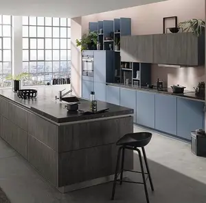 CBMMart 2024 Armoires modernes de cuisine de couleur noire pour meubles de cuisine Armoire de cuisine