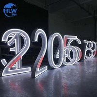 Lettres lumineuses pour publicité extérieure, enseigne au néon personnalisée, enseigne commerciale au néon LED, lettre en métal, lettres de marquise noires de 4 pieds