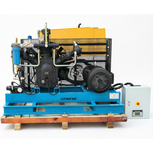 AirHorse 1.0m3/min-8.0m3/min Booster 11kw 15kw 22kw High 40Bar 30Bar Piston Air Compressor for PET Bottle Blowing - Product Image 3