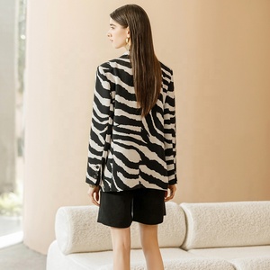 Zebra-Chaqueta de talla grande para mujer, chaqueta de manga larga, informal, Formal, para oficina, moda urbana - Product Image 6