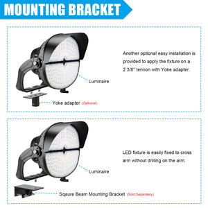Luces para Cancha de Tenis 850W 200~480V IP65 LED, Luminaria para Estadio, Iluminación LED para Exteriores, Campos de Fútbol, Parques Infantiles, Deportes Comerciales - Product Image 4