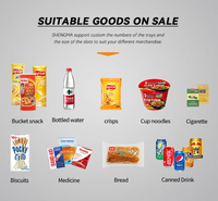 Grands distributeurs automatiques de table pour aliments, boissons et snacks, machines de vente automatiques réfrigérées pour articles de vente au détail