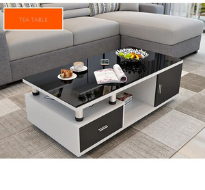 Light Luxury Farmhouse <strong>TV</strong> <strong>Cabinet</strong> &amp; Tea Table Combination Modern <strong>Wood</strong> Design with Storage for Living Room - Product Image 6