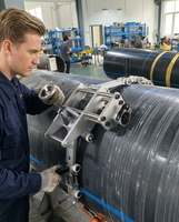 Nouvelle machine à décapage de tuyaux industrielle de grande taille E-Work ERSE1200, électrique, sans balais, automatique, pour tuyaux PE/PVC/PPR, 400-1200 mm