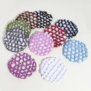 2025 HB0001 Chignon avec filet à cheveux en diamant, élastiques à cheveux de danse classique pour filles et femmes, accessoires - Product Image 6