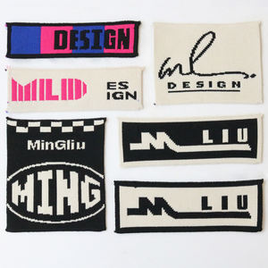 High Quality Custom Logo Cotton Woven <strong>Fabric</strong> Polyester <strong>Label</strong> Shirt Personalized Tags Embroidered Garment <strong>Labels</strong> for Clothing - Product Image 1