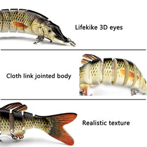 9 leurres de pêche articulés appâts durs artificiels avec action flexible pour la pêche en mer - Product Image 6