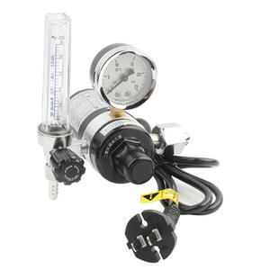 Régulateur de CO2 en laiton 36V 110V avec manomètre, réducteur de pression de dioxyde de carbone, débitmètre pour propane, gaz adapté - Product Image 2