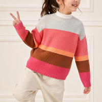 Pull pour enfants OEM, logo personnalisé, cardigan pour enfants, pull à capuche, vêtements à manches longues, vente en gros de sweat-shirts rayés pour enfants