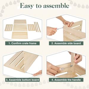 Présentoir de Comptoir en <span class=keywords><strong>Bois</strong></span> Naturel avec Tringle de Suspension, Boîte de Rangement en <span class=keywords><strong>Bois</strong></span> pour Foulards, Vêtements de Bébé, Ceintures – Organisateur de Vitrine pour la Vente au Détail - Product Image 4