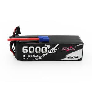 Batteria nera di lipo di serie 6000mah 22.2v 6s 65c di cnhl con la spina ec5 - Product Image 1