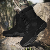 Bottes thermiques en daim pour hommes, très vendues, pour l'extérieur, chaussures de randonnée dans le désert et la jungle, chaussures de formation, bottes tactiques en tissu filet d'escalade en caoutchouc, embout en acier