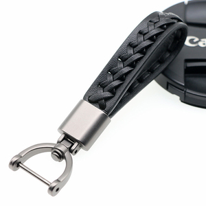 Porte-clés personnalisé 2026 en cuir ultra-résistant avec corde en cuir et design fer à cheval, idéal pour les affaires, avec clé en métal durable - Product Image 2