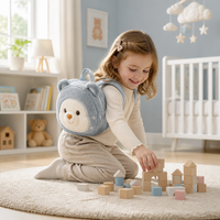 Sac à dos en peluche personnalisé pour enfants avec logo brodé, sac de dessin animé en gros pour cadeau de marque pour enfants