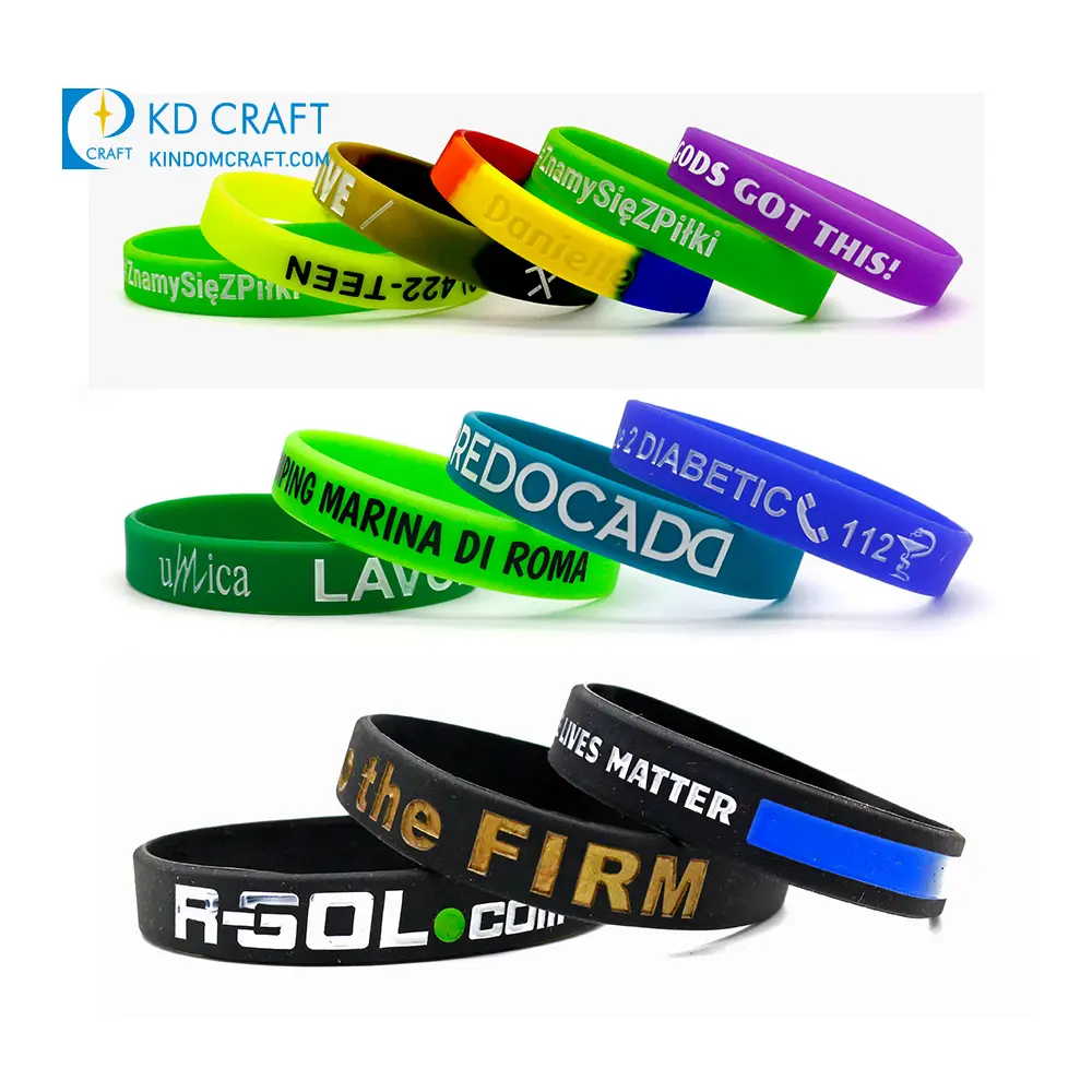 Free sample bulk cheap camouflage 1 inch silicone wristbands custom logo printing rubber silicone slap bracelet