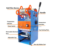 Scelleuse manuelle commerciale pour gobelets en plastique, machine à sceller les gobelets en plastique pour les magasins de bubble tea