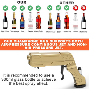Pistolet à <span class=keywords><strong>champagne</strong></span> fantaisie, calibre réglable, distributeur de vin et de bière, <span class=keywords><strong>fontaine</strong></span> pour fête, 3 couleurs : noir, blanc, argent - Product Image 3